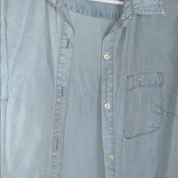 Faux jean button down - Picture 2 of 4